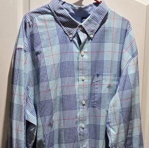 Izod 3XL long sleeved buttons shirt Plaid